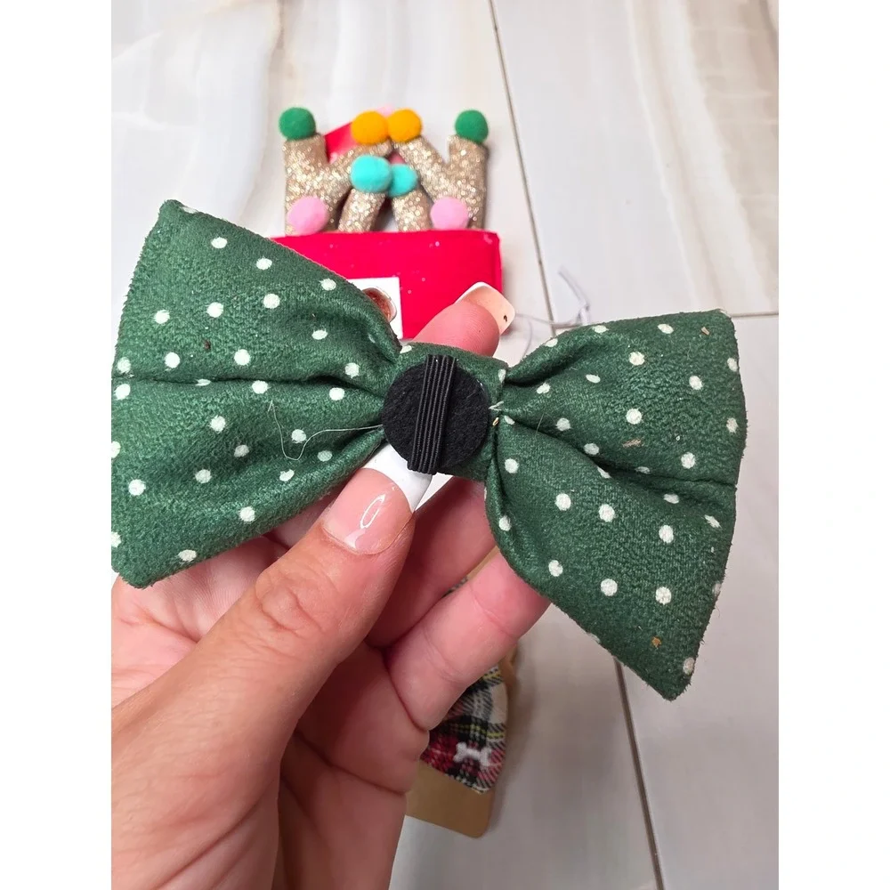 Mud Pie Target Christmas Dog Collar Accessories Bows and Reindeer Antlers Set A2